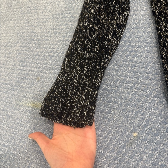 Merona Women’s Long Sleeve Cardigan Sweater jacket Knit black/ white - Picture 13 of 17